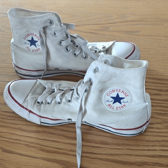 Converse Mens High-Top Sneakers - Classic White - Picture 1 of 9